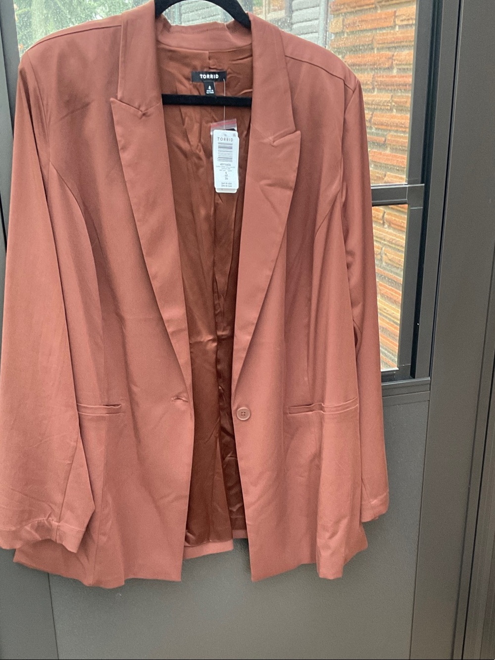 torrid Cappuccino-Tone Open Blazer with Notch Lapels